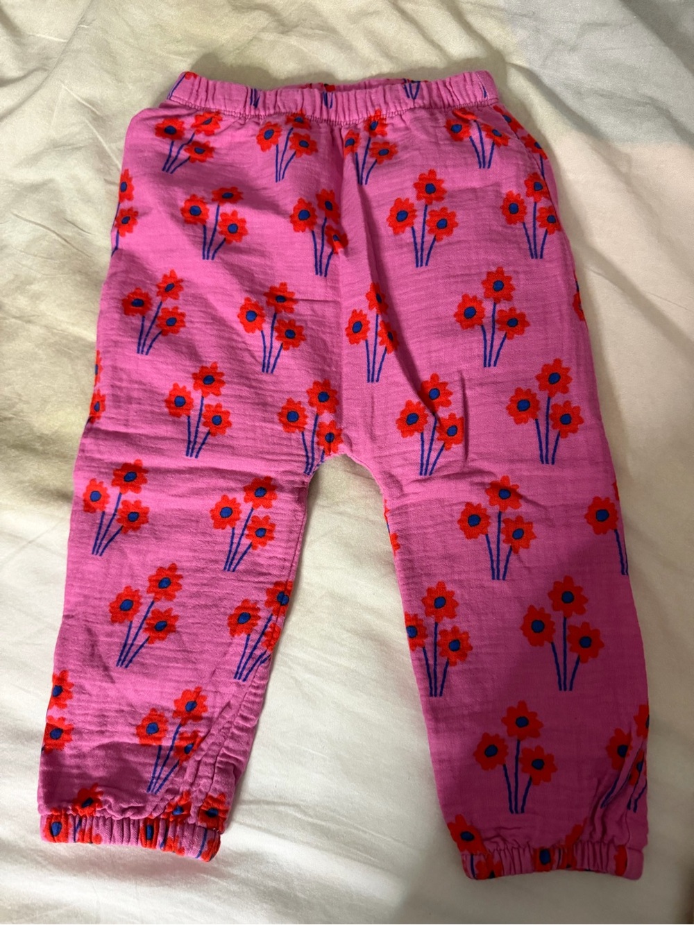 Hanna Andersson Pink Floral Cotton Pants